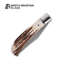 North Mountain Blade 2531-ATL Thin Classic Lanny Gentleman Pocket Knife Antler Handle