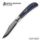 North Mountain Blade 2531-BLCF Thin Classic Lanny Gentleman Pocket Knife Blue Ceramic Carbon Fiber