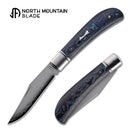 North Mountain Blade 2531-BLCF Thin Classic Lanny Gentleman Pocket Knife Blue Ceramic Carbon Fiber