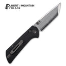 North Mountain Blade – Chop Crossbar Lock – 2532-BK – 3.58" SLD-Magic Tanto Folding Knife Black G10 Handle