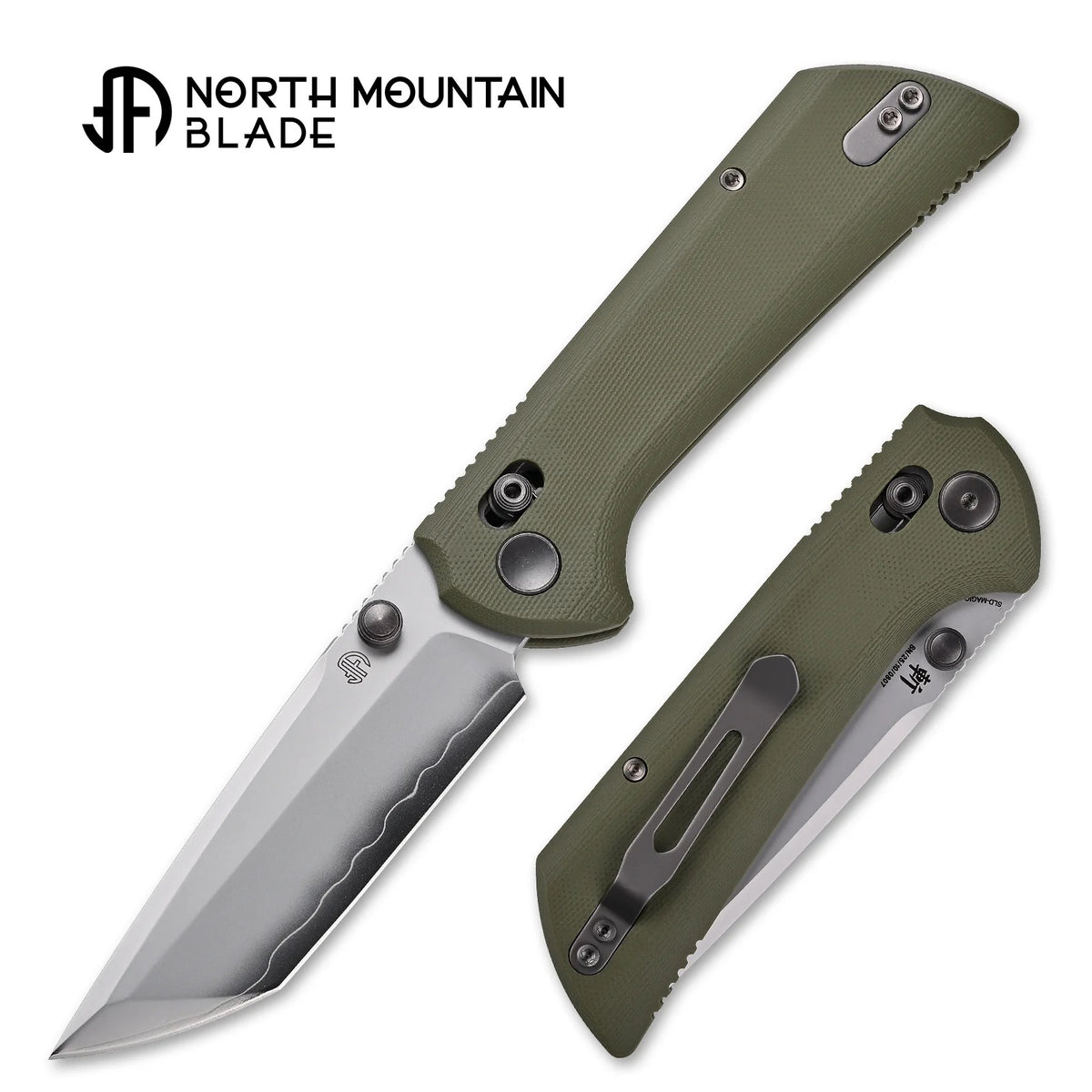 North Mountain Blade Chop Crossbar Lock SLD-Magic Knife OD Green G10