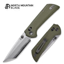 North Mountain Blade – Chop Crossbar Lock – 2532-GR – 3.58" SLD-Magic Tanto Folding Knife