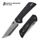 North Mountain Blade – Chop Crossbar Lock – 2532-BK – 3.58" SLD-Magic Tanto Folding Knife Black G10 Handle