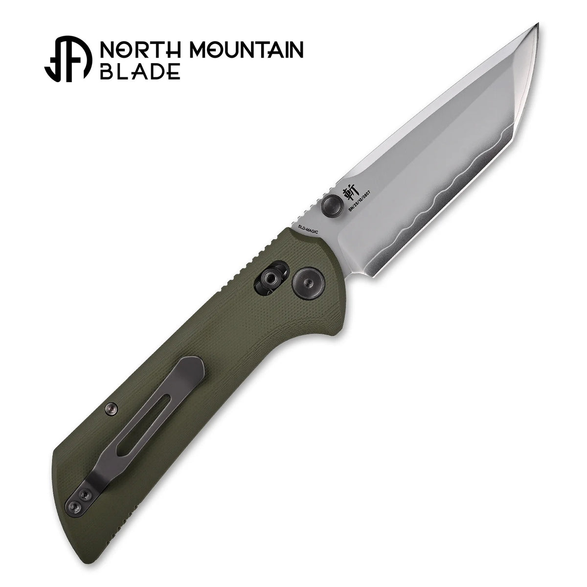 North Mountain Blade Chop Crossbar Lock SLD-Magic Knife OD Green G10