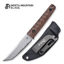 North Mountain Blade CHOP MINI 3.39" SLD-MAGIC Fixed Blade Knife Brown Micarta 2416-MCT