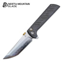 North Mountain Blade Chop 2 – SLD-Magic Carbon Fiber Knife | .45 Thumb Disc & Button Lock (2406-CF)
