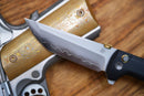 North Mountain Blade Chop 2 – SLD-Magic Black G10 Knife | .45 Thumb Disc & Button Lock (2406BK)