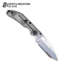 North Mountain Blade BBNM 2522-PRGR 3.54" SLD-Magic Tanto Folding Knife Purple & Yellow Ceramic Carbon Fiber Titanium Handle