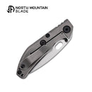 North Mountain Blade BBNM 2522-PRGR 3.54" SLD-Magic Tanto Folding Knife Purple & Yellow Ceramic Carbon Fiber Titanium Handle