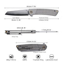 North Mountain Blade Echo 2506-Grid – 3.5" SLD-Magic Sheepsfoot Titanium Frame Lock Knife