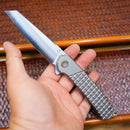 North Mountain Blade Echo 2506-Grid – 3.5" SLD-Magic Sheepsfoot Titanium Frame Lock Knife