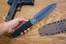 North Mountain Blade JW-Black-3V tactical knife black cerakote finish detail
