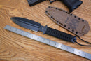 North Mountain Blade JW-Black-3V tactical knife black double edge blade