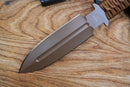 North Mountain Blade JW-Brown-3V tactical knife brown double edge blade
