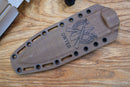 North Mountain Blade JW-Brown-3V tactical knife brown sheath detail