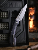 North Mountain Blade 2601-PR redeemer purple titanium handle detail