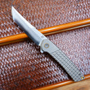 North Mountain Blade Zero 2507-Grid – 3.5" SLD-Magic Tanto Titanium Frame Lock Knife