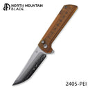 North Mountain Chop 2 2405-PEI 8" Folding Knife, SLD-Magic Tanto, Amber PEI Handle