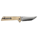 North Mountain Blade Chop 2 Stipe – 3.5" SLD-Magic San Mai Tanto | Aluminum Bronze Handle (2410E)