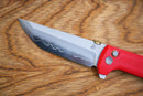 North Mountain Blade Chop 2 – Red G10 Handle, 3.5" SLD-Magic Blade, Button Lock, Flipper & .45 ACP Thumb Disk