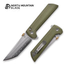North Mountain Blade Chop 2 Tanto Folding Knife – Green G10, SLD Magic Steel, 2406-GR