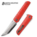 North Mountain Blade Kick Stop Chop Plus – 4" Tanto SLD-Magic Blade | Red G10 Handle