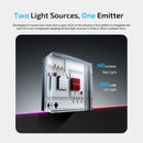 Olight Oclip 2 Ultra Olive Green R/UV emitter diagram – red and 800mW UV light in one source