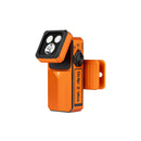 Olight Oclip 2 Ultra Premium Amber Orange front view of the Oclip 2 Ultra light