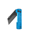 Oknife U1Ultra-SnowflakeBlue – 2.23" Brushed Glossy Ceramic Folding Utility Knife with TC4 Titanium Handle