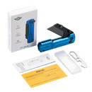 Oknife U1Ultra-SnowflakeBlue – 2.23" Brushed Glossy Ceramic Folding Utility Knife with TC4 Titanium Handle