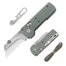 Oknife U1Green-Micarta – Folding Utility Knife with Green Micarta Handle & SK5 Utility Blade