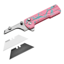 Oknife U1Ultra-ZombiePink – 2.36" Zirconium Oxide Ceramic Folding Utility Knife with OAL Aluminum Handle