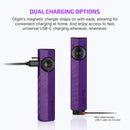 Olight ArkPro Nebula Violet dual charging – USB-C and Olight magnetic charging options