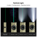 Olight ArkPro Ultra four light sources and seven configurations – green beam, UV light, pure flood and spotlight combinations