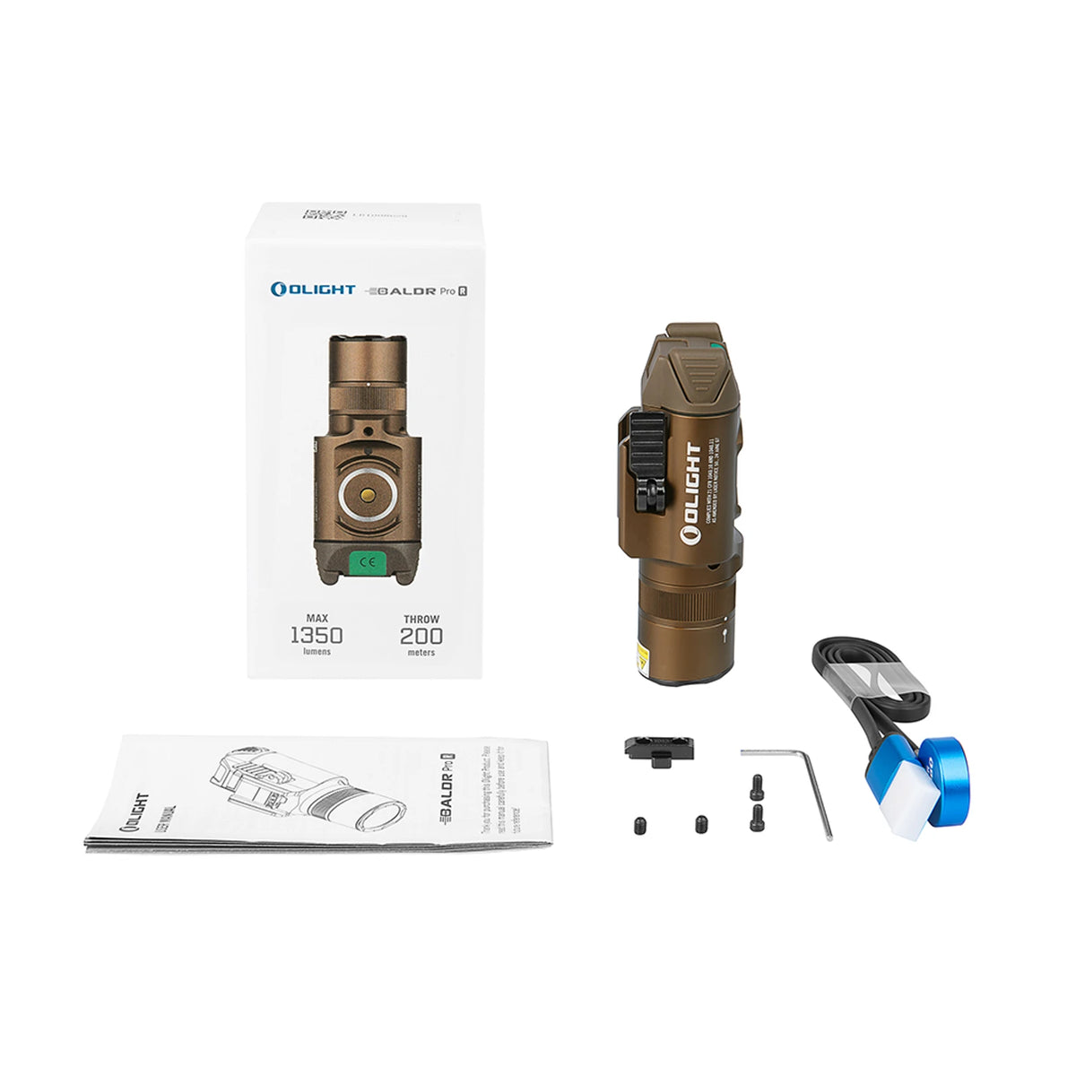 Olight Baldr Pro R Tan – 1,350 Lumen Pistol Light