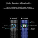 Olight Baton 4 Regal Blue Compact 1300 Lumen EDC Flashlight