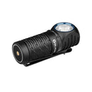 Olight Perun 2 Mini Black front view showing the TIR optic and red LED