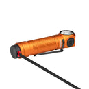 Olight Perun 3 Headlamp – Orange | 3,000 Lm Rechargeable Right‑Angle Headlamp with Dual White & Red Light Modes