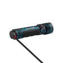 Olight Seeker 4 Pro Deep Ocean shown in its included holster