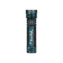 Olight Seeker 4 Pro Deep Ocean side profile view showing the metal side switch