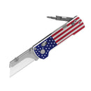 Olight U1 Pro Folding Knife – Stars & Stripes Edition | USA Flag G10 Handle, Utility Blade & Magnetic Bit Driver