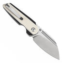 Tenable Rafe L T1048A4 – 3.19" Satin 14C28N Blade, Ivory White & Black G10 Handle with Liner Lock