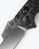 Benchmade Mini Bedlam 865-02 AXIS Lock Folding Knife 3.45" Stonewash CPM-S90V Marbled Carbon Fiber Handles
