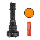 Acebeam P20-mini size comparison with 21700 battery