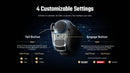 Nitecore P27iX customizable controls detail - programmable tail button and engage button