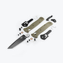 Benchmade Bailout 537BK-06 AXIS Lock 3.38" Black Cerakote CPM-S30V Tanto Ranger Green Grivory Handles