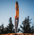 Pro-Tech Avalon Peace Neighbor PN1104-DF blade detail – DLC black CPM MagnaCut drop point