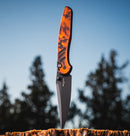 Pro-Tech Avalon Peace Neighbor PN1104-DF front view – 4.25" DLC black MagnaCut drop point folding knife