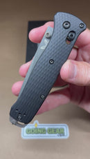 Benchmade 537GY-03 Bailout AXIS Folding Knife 3.38" CPM-M4 Tungsten Gray Tanto Plain Blade Black Aluminum Handles