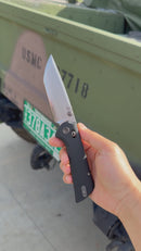 North Mountain Blade – Chop Crossbar Lock – 2532-BK – 3.58" SLD-Magic Tanto Folding Knife Black G10 Handle